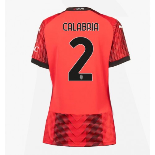 Fotbalové Dres AC Milan Davide Calabria #2 Dámské Domácí 2023-24 Krátký Rukáv